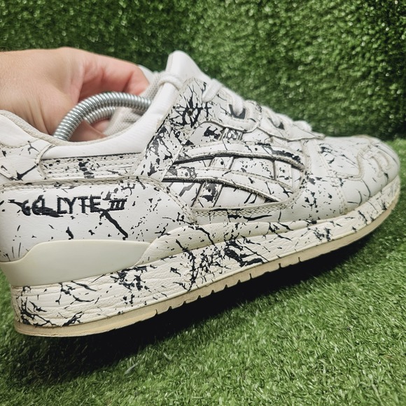 Asics Gel Lyte III Marble White Leather Athletic Sneakers Mens Size 10.5 main image 13